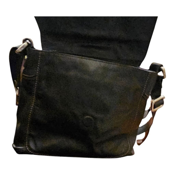 Women's Vintage Fossil Leather Crossbody Bag Black - Picture 14 of 16